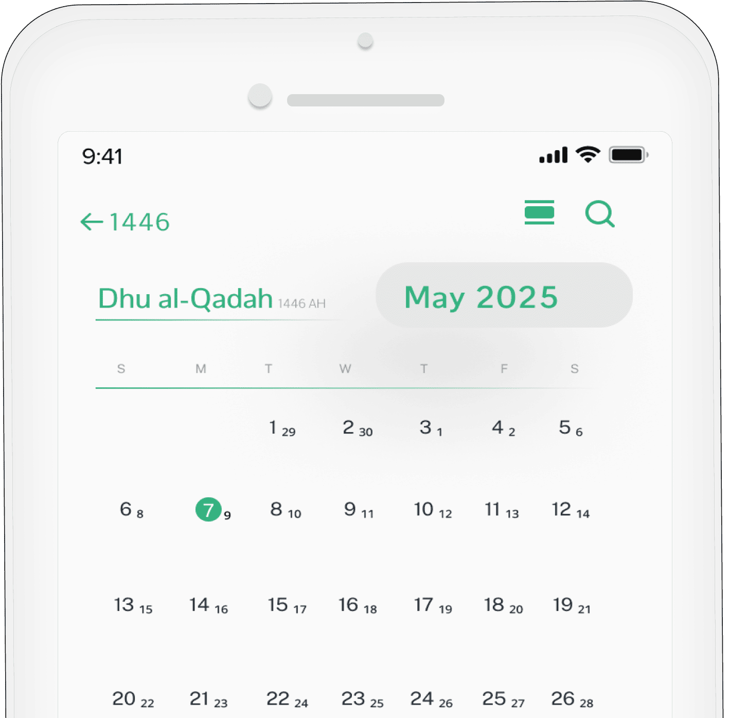 Hijri Calendar Simplified