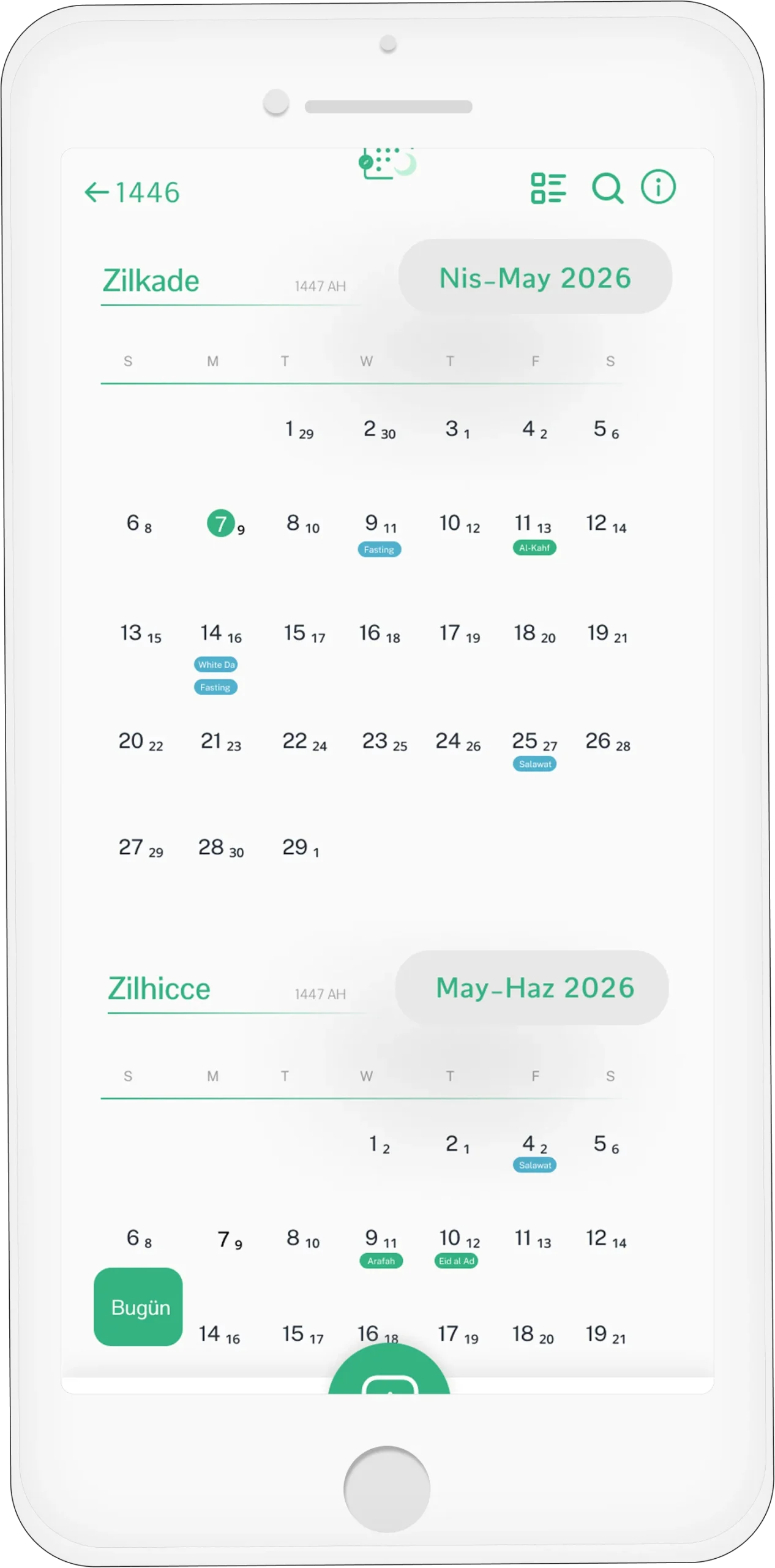  Muslim Calendar App Dual View